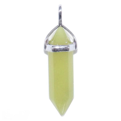 Pendentif pointe biterminée serpentine Pérou A