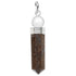 Pendentif pointe bronzite sphère cristal de roche plaqué argent - La Boite à Cailloux