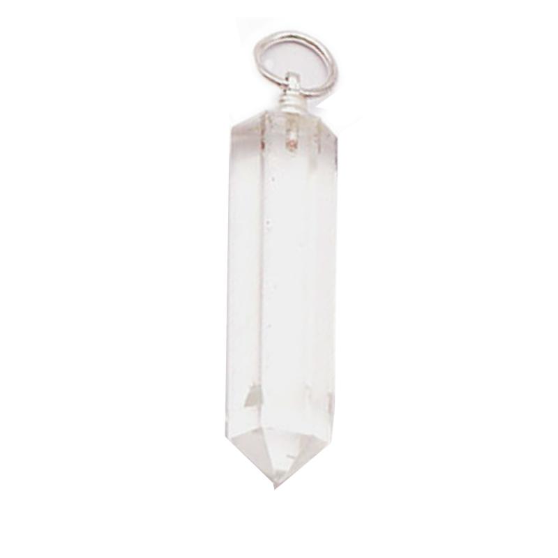 Pendentif pointe cristal de roche Brésil A - La Boite à Cailloux
