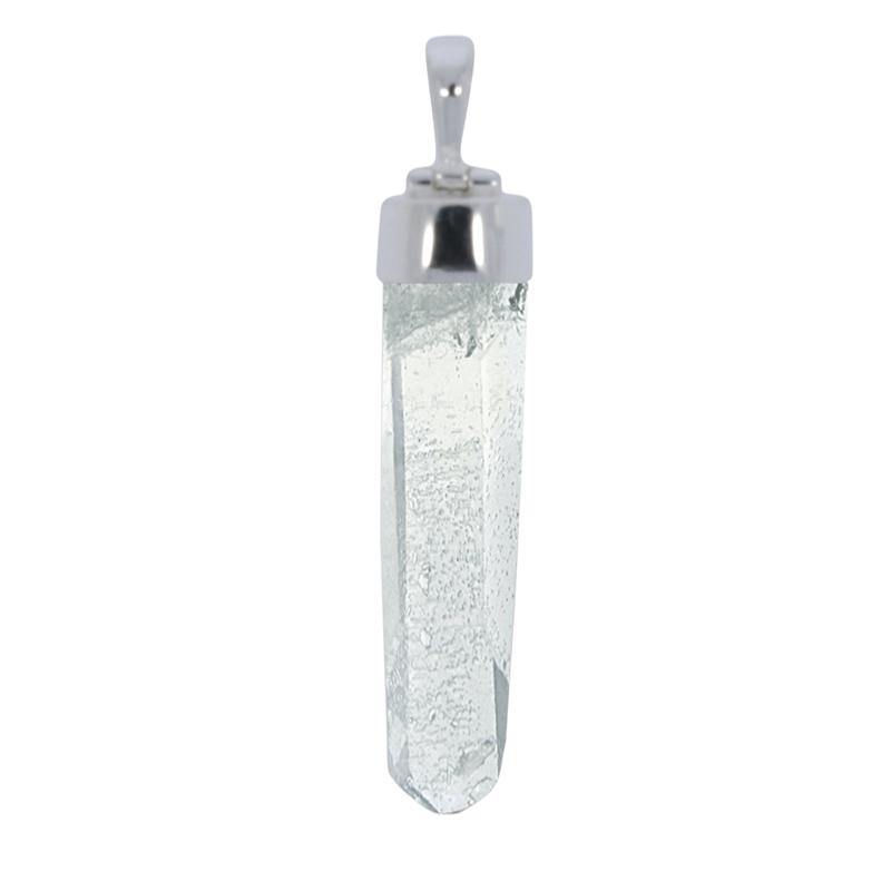 Pendentif pointe cristal de roche Brésil AA argent 925 - La Boite à Cailloux