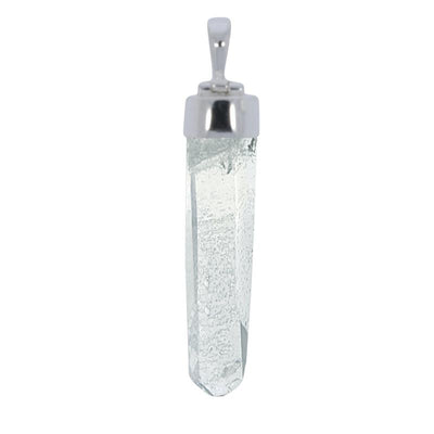 Colgante punta cristal de roca Brasil AA plata 925