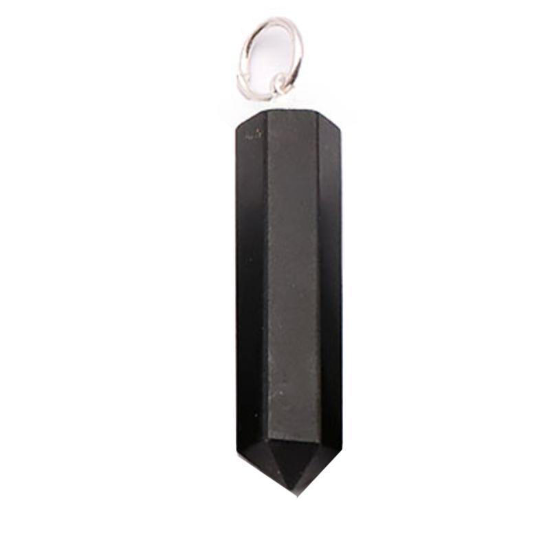 Pendentif pointe onyx Brésil A acier inoxydable - La Boite à Cailloux