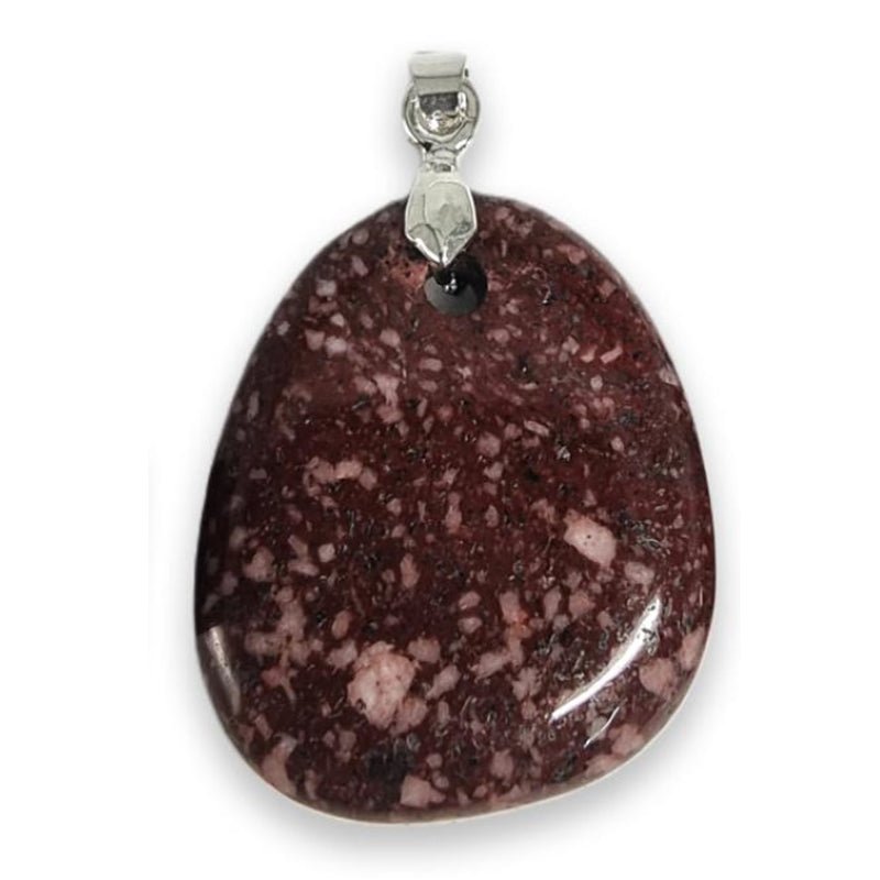 Pendentif porphyre impérial Egypte A (pierre plate) - La Boite à Cailloux