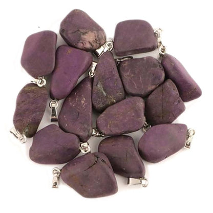 Pendentif purpurite Afrique du Sud A boucle argent 925 - La Boite à Cailloux
