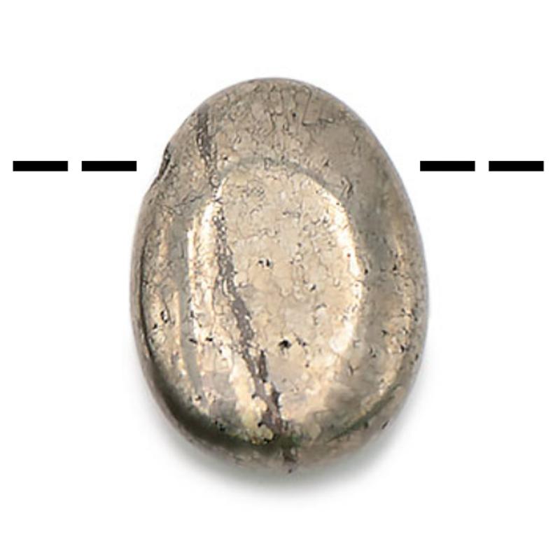 Pendentif pyrite Pérou A (pierre trouée) + cordon - La Boite à Cailloux