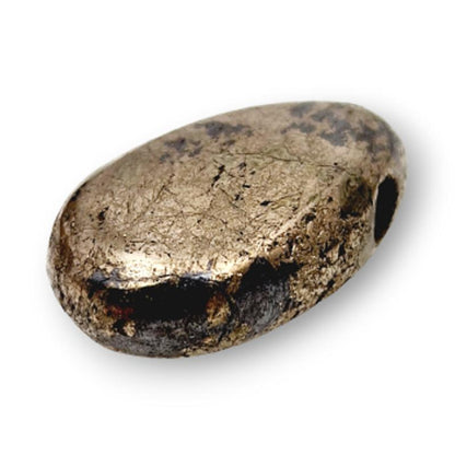 Pendentif pyrite Pérou A (pierre trouée) + cordon - La Boite à Cailloux