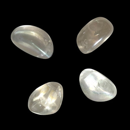 Pendentif quartz angel aura Brésil A (pierre trouée) + cordon - La Boite à Cailloux