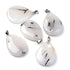 Pendentif quartz inclusion tourmaline Brésil A goutte acier inoxydable - La Boite à Cailloux