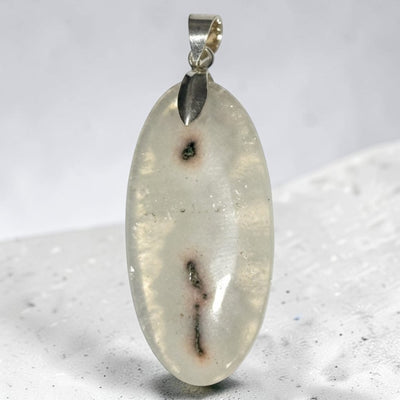 Pendentif quartz mousse Brésil AA argent 925