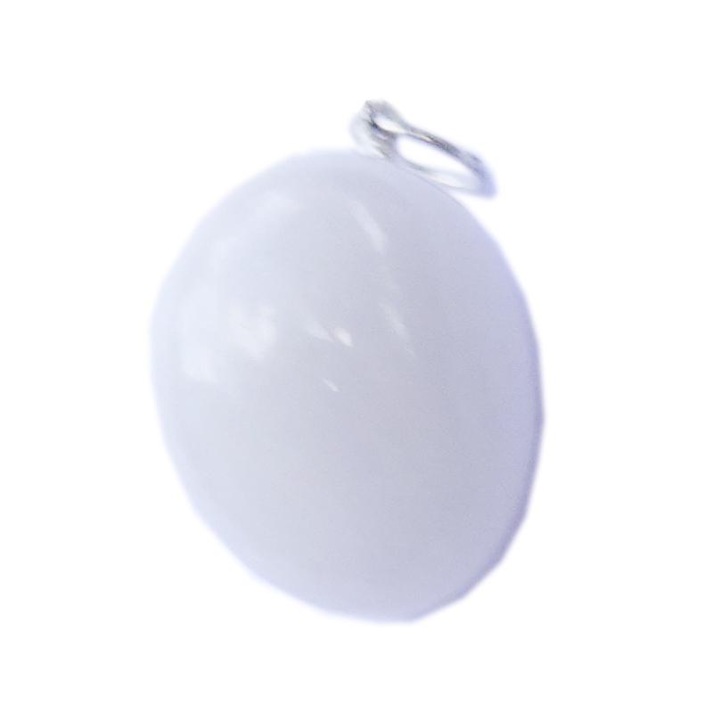 Pendentif quartz neige Brésil A (pierre roulée) - La Boite à Cailloux