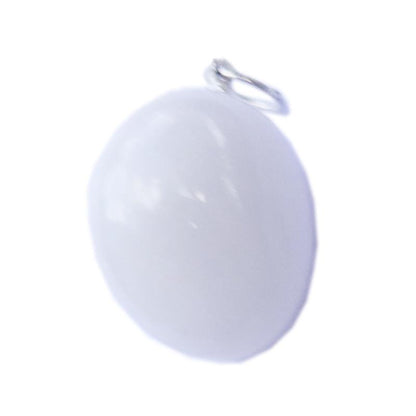 Pendentif quartz neige Brésil A (pierre roulée) - La Boite à Cailloux