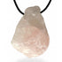 Pendentif quartz rose Brésil A (pierre brute) + cordon - La Boite à Cailloux