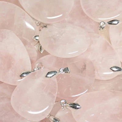 Pendentif quartz rose Brésil A (pierre plate)