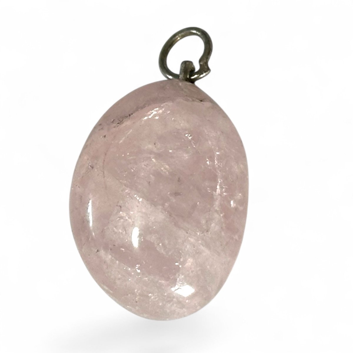 Pendentif quartz rose Brésil A (pierre roulée) - La Boite à Cailloux