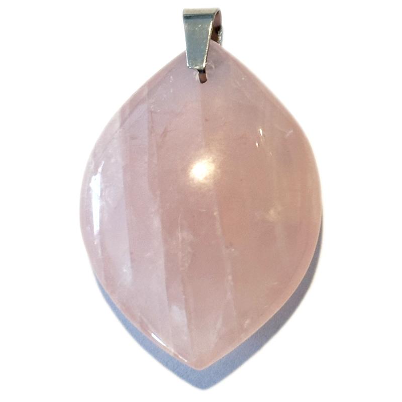 Pendentif quartz rose Madagascar AA forme libre 35 - 45mm - La Boite à Cailloux
