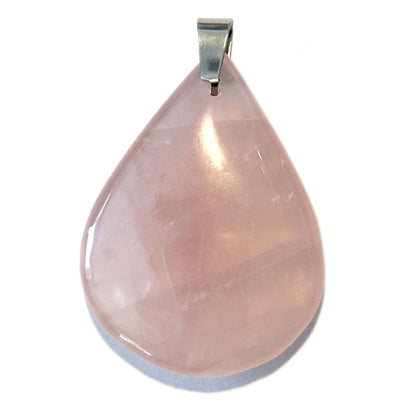 Colgante cuarzo rosa de Madagascar AA drop 35-45mm