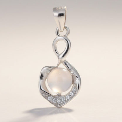 Pendentif quartz rose Madagascar AAA argent 925 Rhodié - La Boite à Cailloux