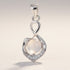Pendentif quartz rose Madagascar AAA argent 925 Rhodié - La Boite à Cailloux
