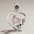 Pendentif quartz rose Madagascar AAA argent 925 Rhodié - La Boite à Cailloux