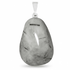 Pendentif quartz tourmaline Brésil A pierre roulée boucle argent 925 - La Boite à Cailloux