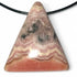Pendentif rhodochrosite Argentine AA (pierre trouée) + cordon - La Boite à Cailloux