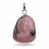 Pendentif rhodonite Madagascar pierre roulée boucle argent 925 - La Boite à Cailloux