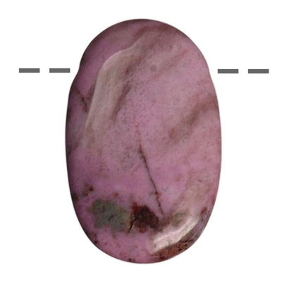 Pendentif rhodonite ovale Australie A (pierre trouée) + cordon