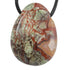 Pendentif rhyolite Australie A (pierre trouée) + cordon - La Boite à Cailloux