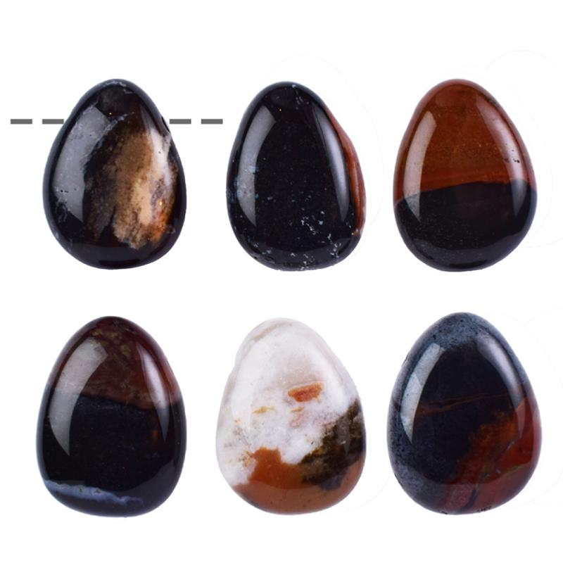 Pendentif sardonyx Brésil A (pierre trouée) + cordon - La Boite à Cailloux