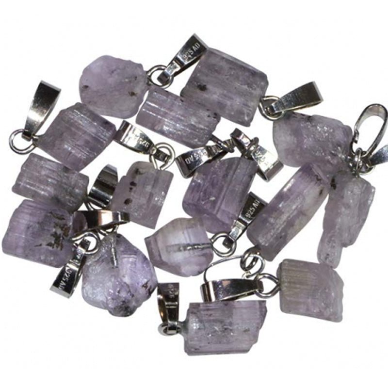 Pendentif scapolite violette Inde AA boucle argent 925 - La Boite à Cailloux