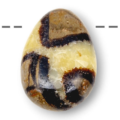 Pendentif septaria Madagascar A (pierre trouée) + cordon