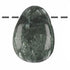 Pendentif séraphinite goutte Russie AA (pierre trouée) + cordon - La Boite à Cailloux