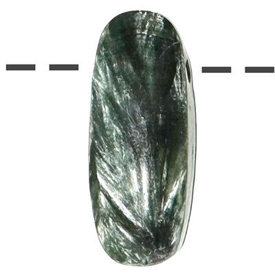 Colgante serafinita Rusia AA (piedra perforada) + cordón