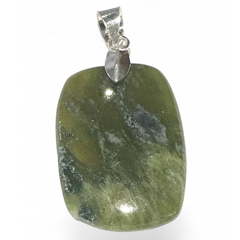 Pendentif serpentine Pérou A argent 925 - La Boite à Cailloux