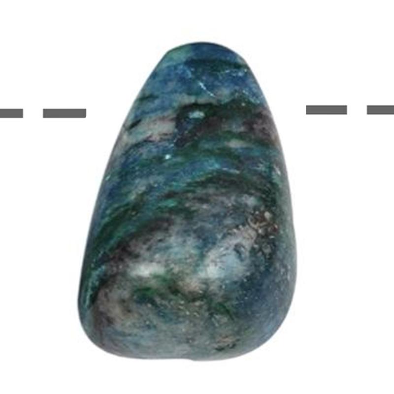 Pendentif shattuckite Nambie AA (pierre trouée) + cordon - La Boite à Cailloux