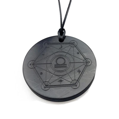 Shungite pendant zodiac sign "Libra"