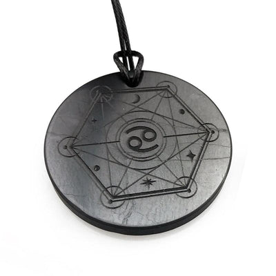 Shungite pendant zodiac sign "Cancer"