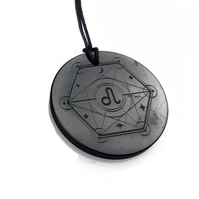 Shungite pendant zodiac sign "Leo"