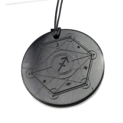 Shungite pendant zodiac sign "Sagittarius"