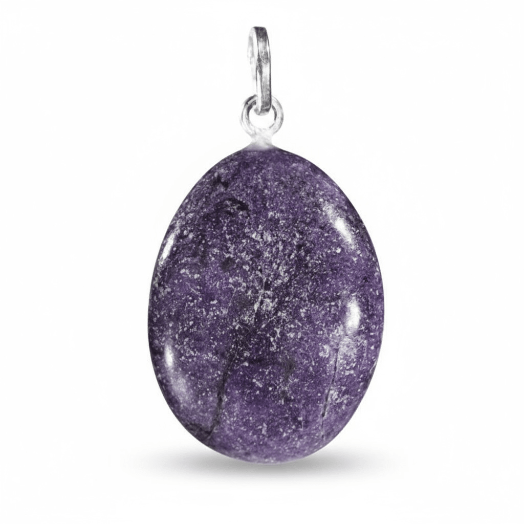 Pendentif stichtite Afrique du Sud A boucle argent 925 - La Boite à Cailloux