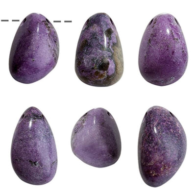 Colgante Stichtita Perú A (piedra agujereada) + cordón