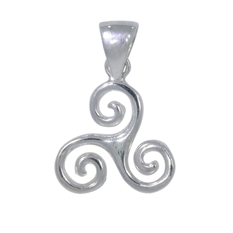Pendentif symbole de Triskelion argent 925 - La Boite à Cailloux