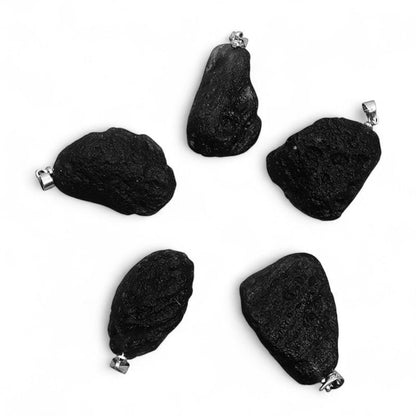 Pendentif tectite brute Thaïlande A - La Boite à Cailloux