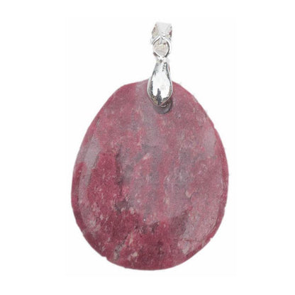 Pendentif thulite Norvège A (pierre plate) - La Boite à Cailloux