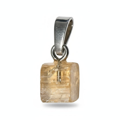 Pendentif topaze impériale Brésil A boucle argent 925 - La Boite à Cailloux