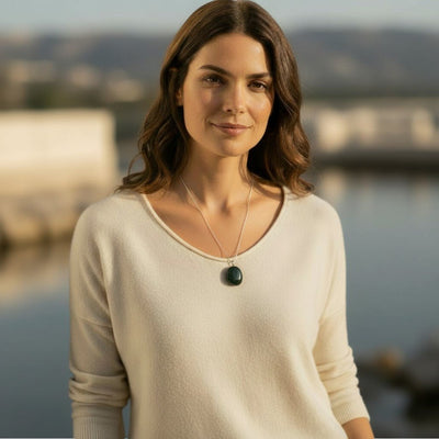Pendentif tourmaline noire  Brésil A (pierre roulée)