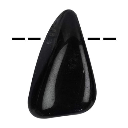 Pendentif tourmaline noire Brésil AA (pierre trouée) + cordon - La Boite à Cailloux