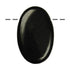 Pendentif tourmaline noire ovale Brésil A (pierre trouée) + cordon - La Boite à Cailloux