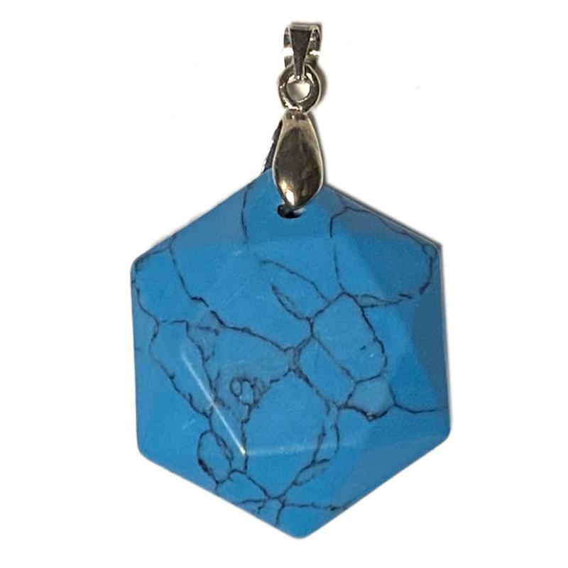 Pendentif turquenite Chine A (sceau de salomon) - La Boite à Cailloux