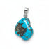 Pendentif turquoise Arizona A pierre roulée boucle argent 925 - La Boite à Cailloux